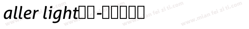 aller light字体字体转换
